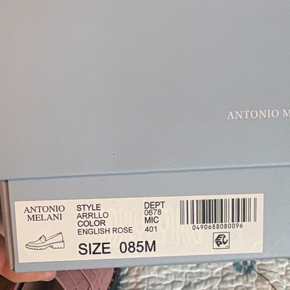 Antonio Melani Blush Arlo Croc-Embossed Loafers Size 8.5 - Picture 11 of 15
